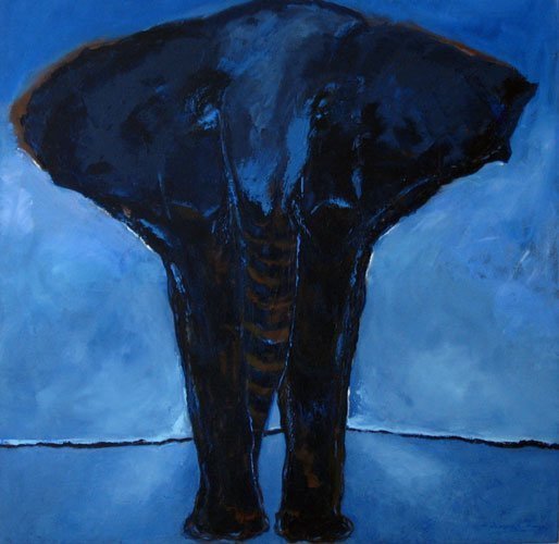 dekrachtelephant100x100cmin3dlijst.jpg